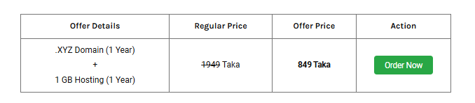 Affordable domain and hosting package for Ostad students at Tk 849 from DianaHost. 1