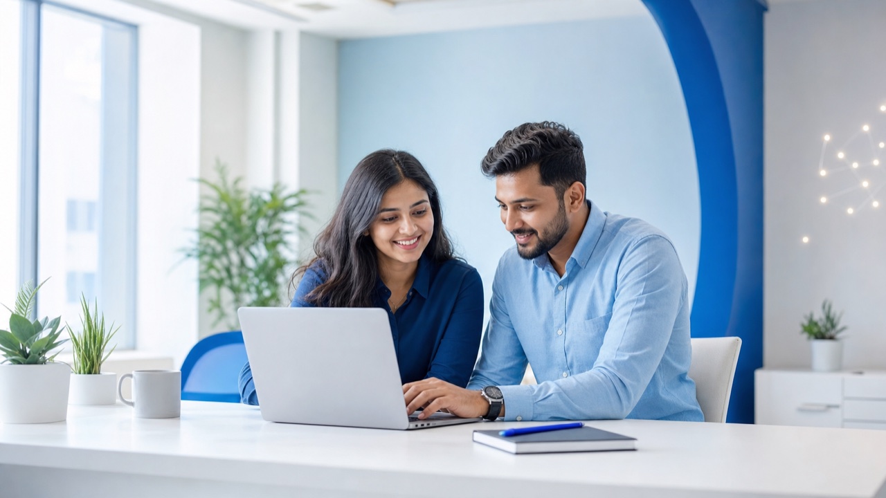 Two Bangladeshi DianaHost specialists reviewing a dPanel website migration