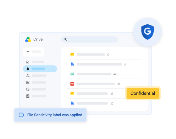 Official Google Drive interface showing file security controls