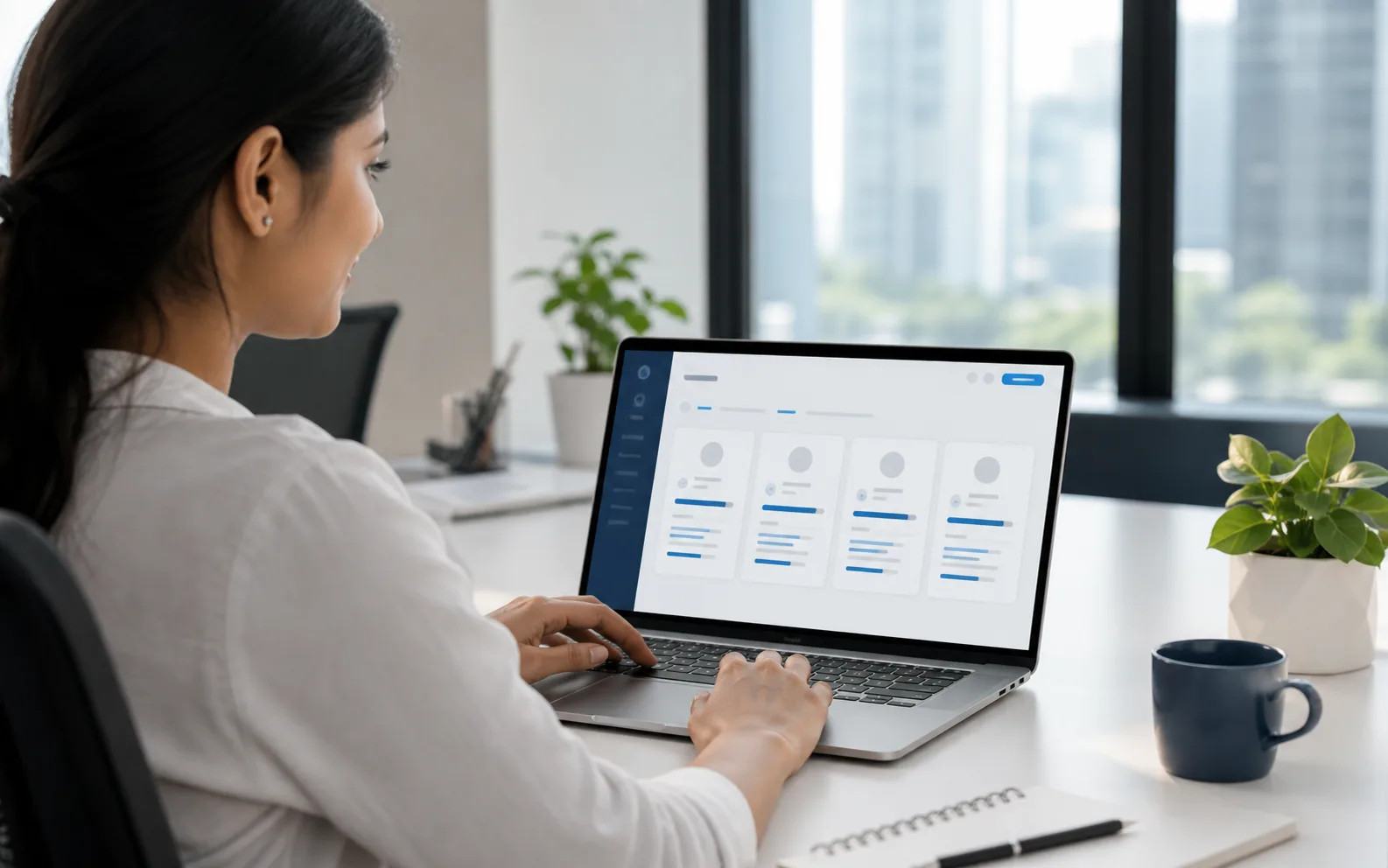 Illustrative reseller dashboard showing separate customer hosting accounts