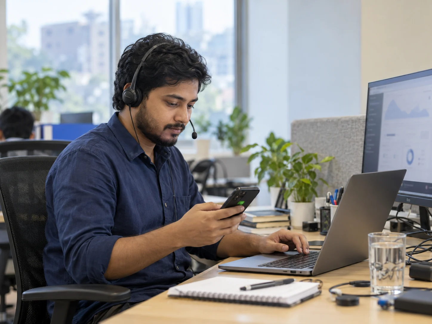 DianaHost support specialist helping a corporate hosting customer on WhatsApp